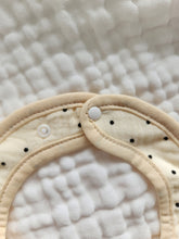 Load image into Gallery viewer, Black Dots 100% Cotton Bib (6 Layers)