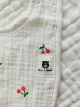 Load image into Gallery viewer, Cherries 100% Cotton Bib (6 Layers)