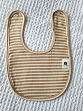 Load image into Gallery viewer, Cocoa Stripes Cotton Bib (4 Layers)