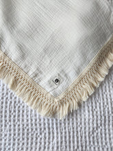 Load image into Gallery viewer, Snow 100% Cotton Muslin Fringe Swaddle