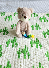 Load image into Gallery viewer, Cactus Kantha Cot Quilt - Reversible