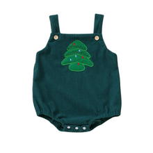 Load image into Gallery viewer, Corduroy Romper - Xmas Tree