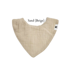 Load image into Gallery viewer, NEW Sand Organic Cotton Muslin Dribble Bib | Newborn Bib