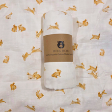 Load image into Gallery viewer, NEW Bunnies Organic Cotton Swaddle Sheet