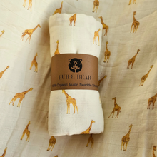 Load image into Gallery viewer, Giraffe Organic Cotton Swaddle Sheet