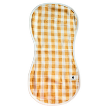 Load image into Gallery viewer, Yellow Check Organic Cotton Muslin Burp Cloth