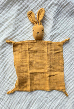 Load image into Gallery viewer, Bunny Lovey Baby Comforter – 100% Cotton Gauze – Marigold