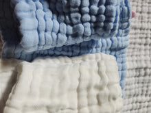Load image into Gallery viewer, Periwinkle - Cotton Gauze 6-layer Reusable Wipe/Washcloth (2pk)
