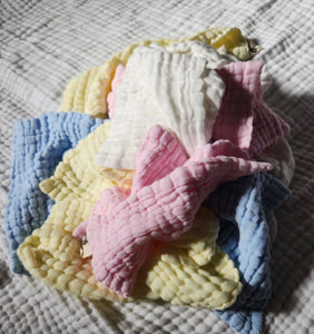 Set of 2 - Milk - 6-layer Organic Cotton Gauze Washcloth