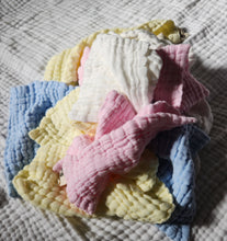 Load image into Gallery viewer, Periwinkle - Cotton Gauze 6-layer Reusable Wipe/Washcloth (2pk)
