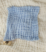 Load image into Gallery viewer, Periwinkle - Cotton Gauze 6-layer Reusable Wipe/Washcloth (2pk)

