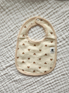 Hearts 100% Cotton Bib (6 Layers)