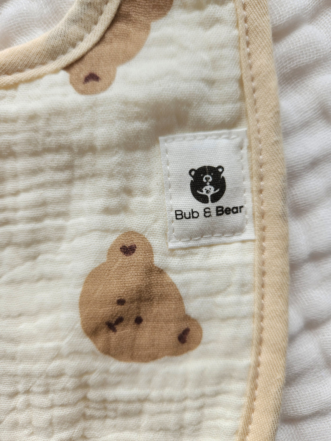Teddy Bear 100% Cotton Bib (6 Layers)
