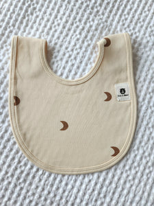 Crescent Moon Cotton Bib (4 Layers)