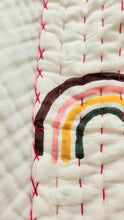 Load image into Gallery viewer, Rainbow Kantha Cot Quilt - Reversible
