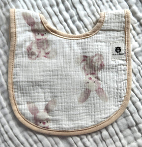 Bunnies 100% Cotton Bib (6 Layers)