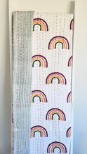 Load image into Gallery viewer, Rainbow Kantha Cot Quilt / Playmat XL- Reversible
