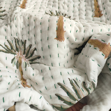 Load image into Gallery viewer, Oasis Kantha Cot Quilt / Playmat XL- Reversible
