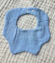 Load image into Gallery viewer, Petal Baby Bib - 6-Layer 100% Cotton -Periwinkle
