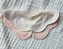Load image into Gallery viewer, Printed Petal Dribble Bib - 6-Layer Cotton Blend - Dotty Pink

