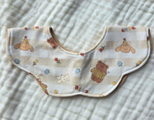 Load image into Gallery viewer, Printed Petal Dribble Bib - 6-Layer Cotton Blend - Bunny Party
