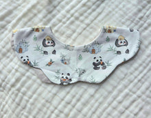 Load image into Gallery viewer, Printed Petal Dribble Bib - 6-Layer Cotton Blend - Panda Grove
