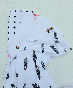 Cross Hooded Muslin Towel