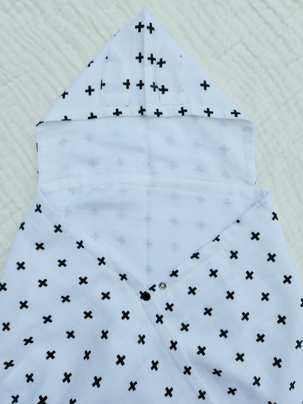 Cross Hooded Muslin Towel