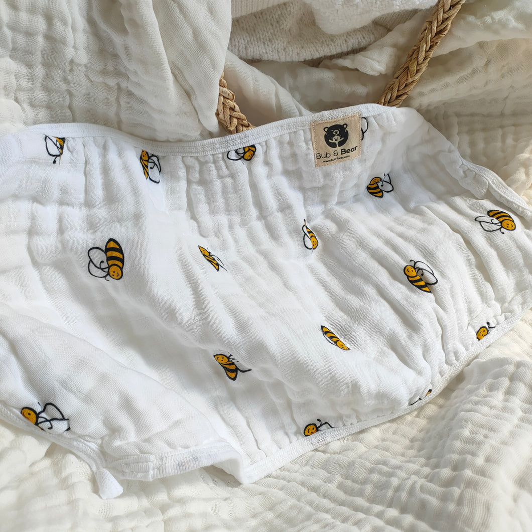 Bumblebee Muslin Burp cloth