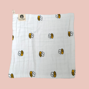 Bumblebee Muslin Washcloth (Large)