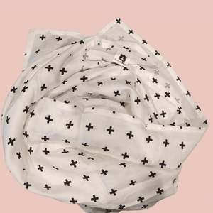 Cross Muslin Swaddle Sheet
