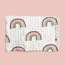 Load image into Gallery viewer, Rainbow Kantha Cot Quilt - Organic Cotton
