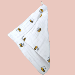 Bumblebee Muslin Washcloth (Large)
