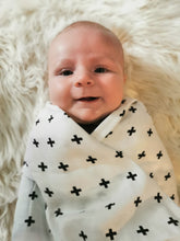 Load image into Gallery viewer, Cross Muslin Swaddle Sheet
